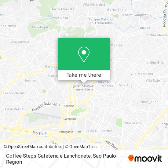 Mapa Coffee Steps Cafeteria e Lanchonete