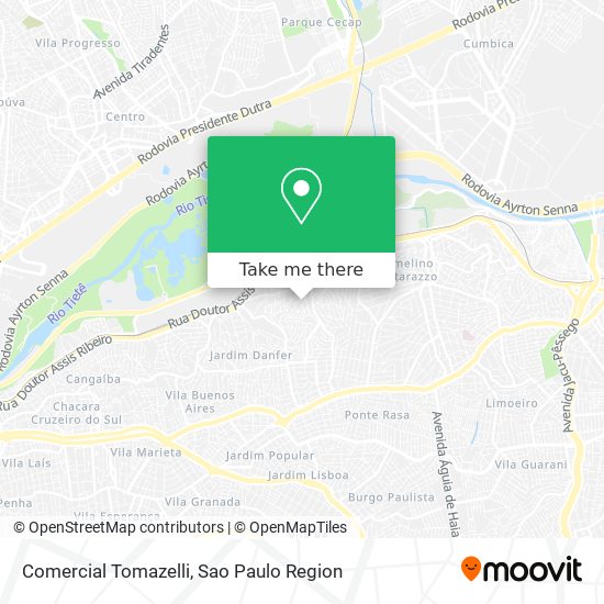 Comercial Tomazelli map