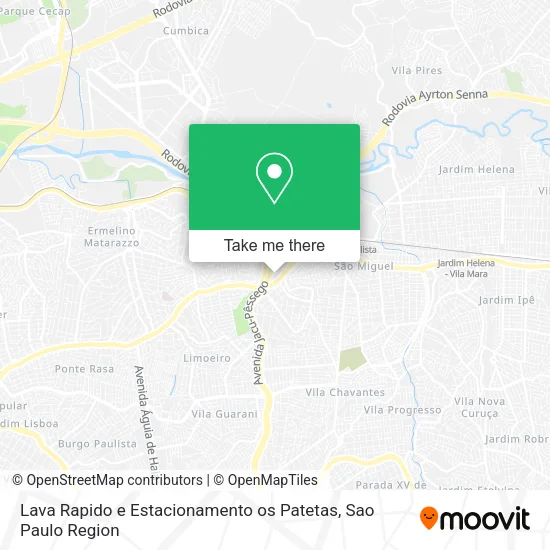 Lava Rapido e Estacionamento os Patetas map