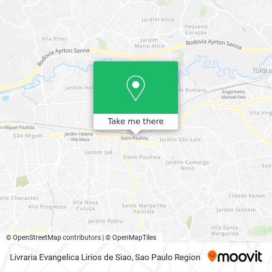 Mapa Livraria Evangelica Lirios de Siao