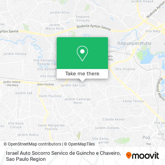 Mapa Israel Auto Socorro Servico de Guincho e Chaveiro