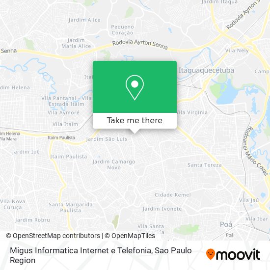 Migus Informatica Internet e Telefonia map