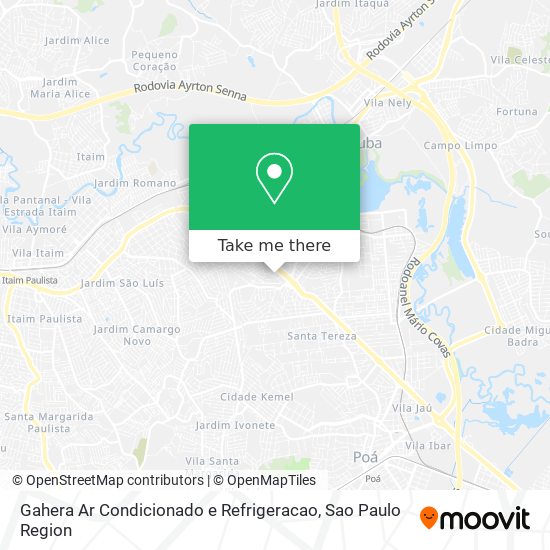 Mapa Gahera Ar Condicionado e Refrigeracao