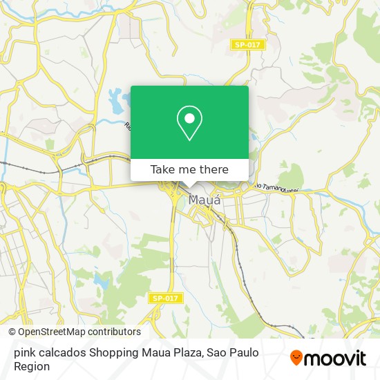 How to get to pink calcados Shopping Maua Plaza in Mauá by Bus or Train?