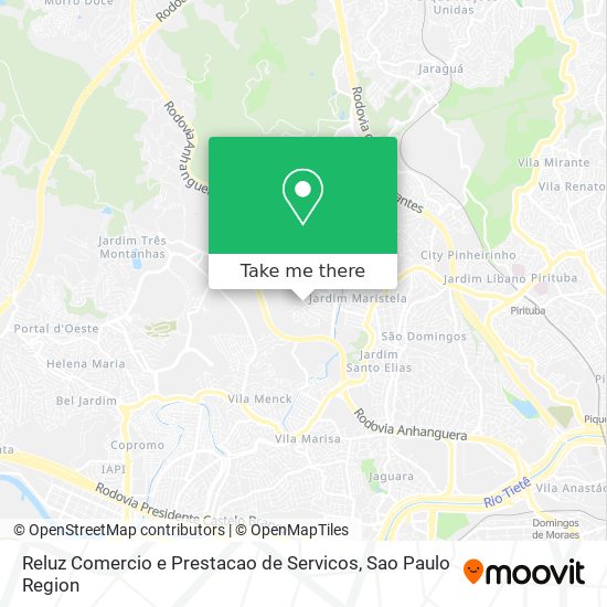 Reluz Comercio e Prestacao de Servicos map