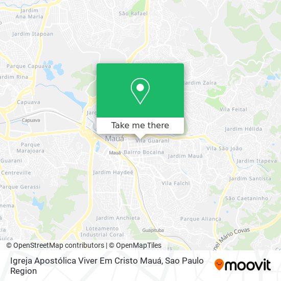 Igreja Apostólica Viver Em Cristo Mauá map