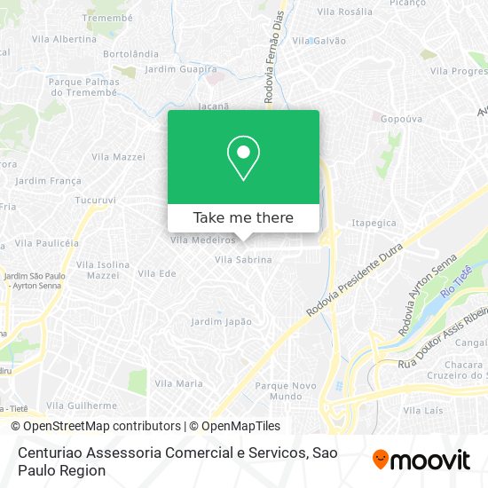 Mapa Centuriao Assessoria Comercial e Servicos