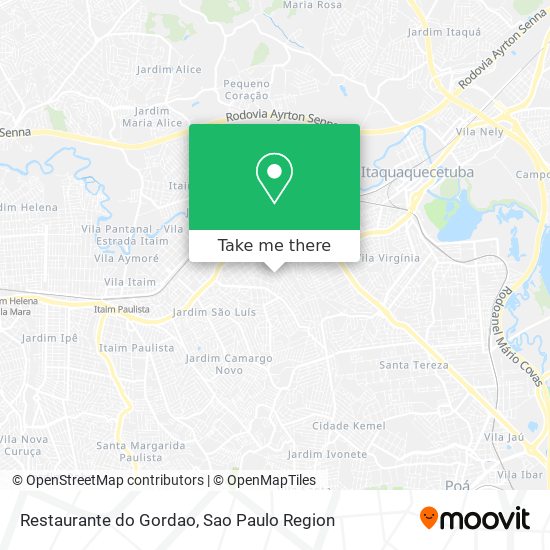 Mapa Restaurante do Gordao
