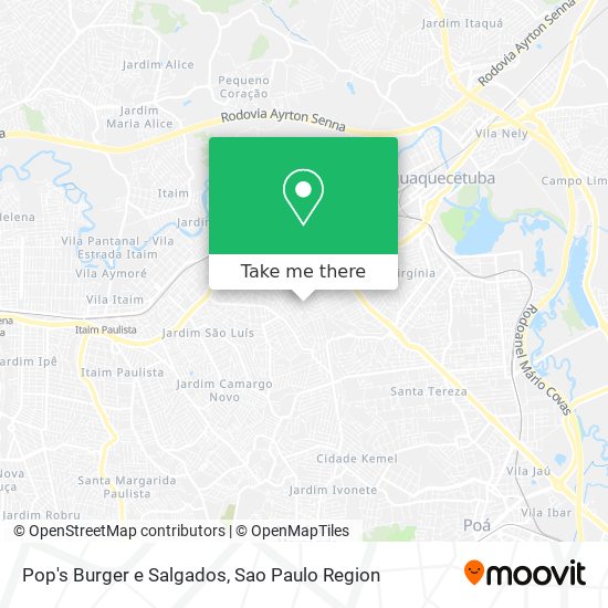 Mapa Pop's Burger e Salgados