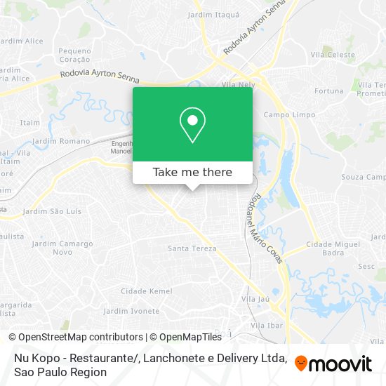 Mapa Nu Kopo - Restaurante / , Lanchonete e Delivery Ltda