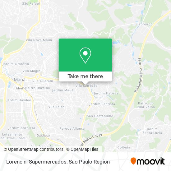 Lorencini Supermercados map
