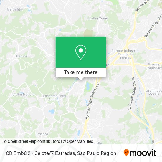 CD Embú 2 - Celote/7 Estradas map