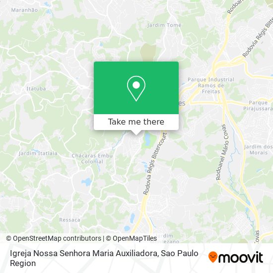 Mapa Igreja Nossa Senhora Maria Auxiliadora