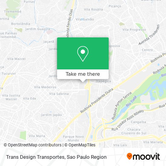 Trans Design Transportes map