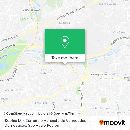 Sophis Mix Comercio Varejista de Variedades Domesticas map