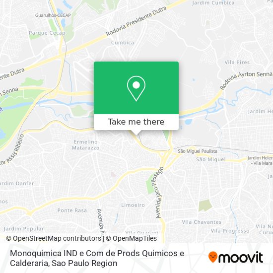 Mapa Monoquimica IND e Com de Prods Quimicos e Calderaria