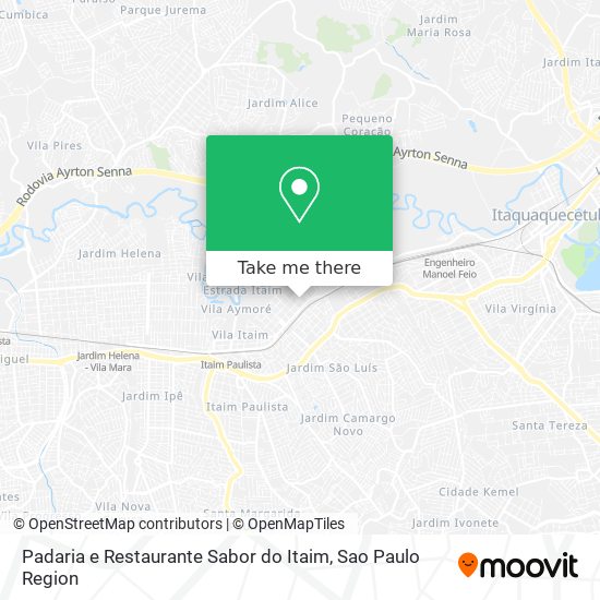 Mapa Padaria e Restaurante Sabor do Itaim