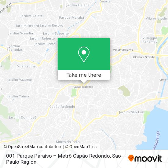 001 Parque Paraíso – Metrô Capão Redondo map