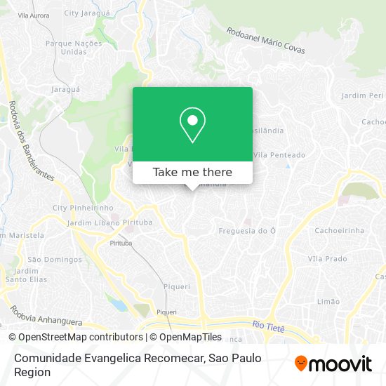 Mapa Comunidade Evangelica Recomecar