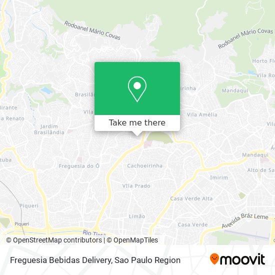 Mapa Freguesia Bebidas Delivery