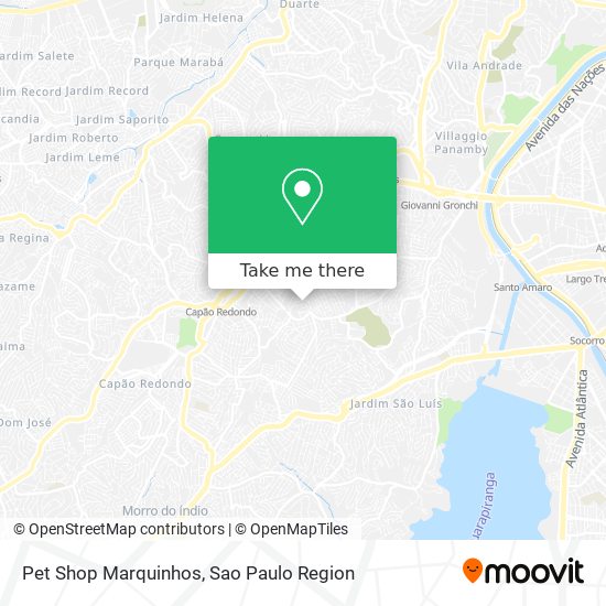 Mapa Pet Shop Marquinhos
