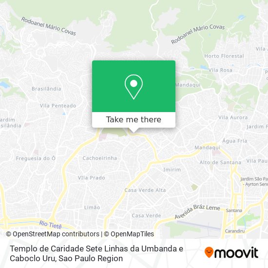 Templo de Caridade Sete Linhas da Umbanda e Caboclo Uru map