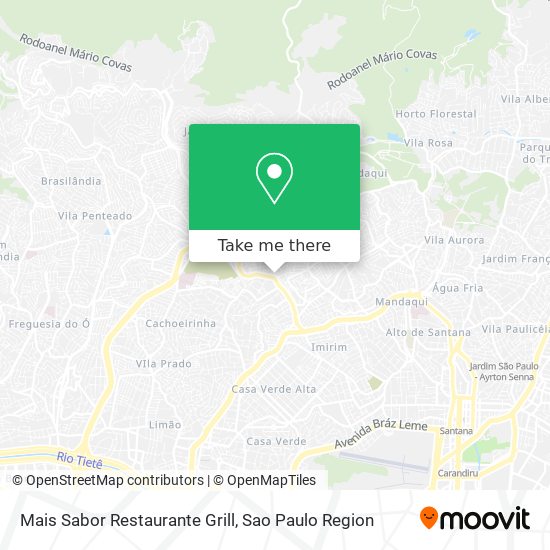 Mapa Mais Sabor Restaurante Grill