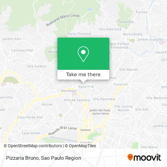 Mapa Pizzaria Bruno