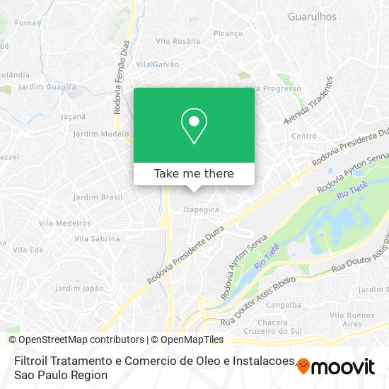 Filtroil Tratamento e Comercio de Oleo e Instalacoes map