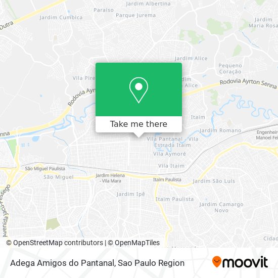 Adega Amigos do Pantanal map