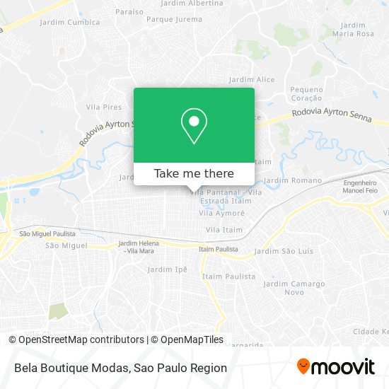 Mapa Bela Boutique Modas