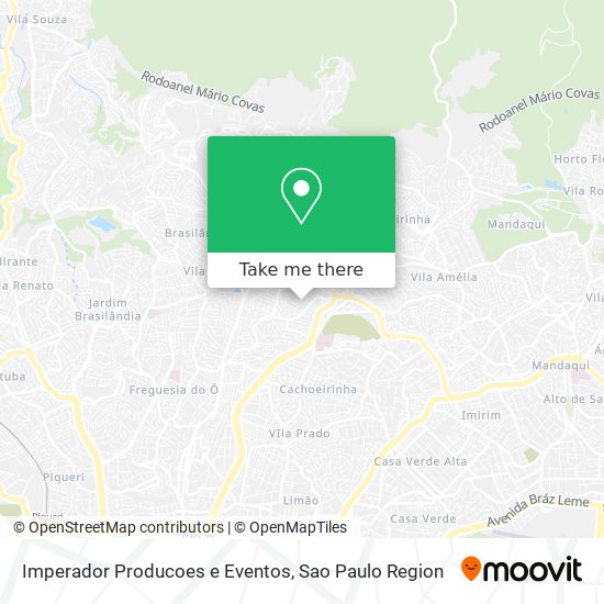 Mapa Imperador Producoes e Eventos