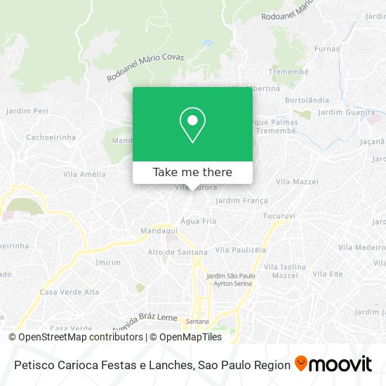 Mapa Petisco Carioca Festas e Lanches