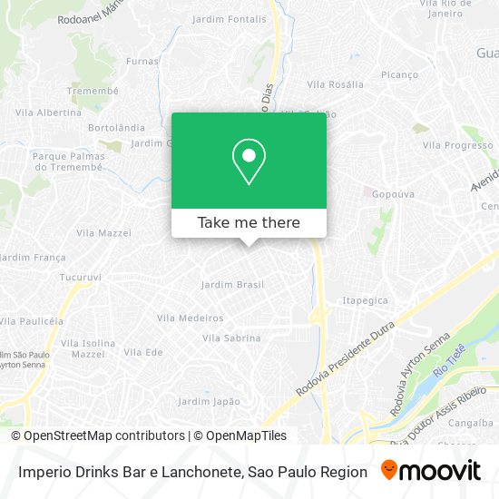 Mapa Imperio Drinks Bar e Lanchonete