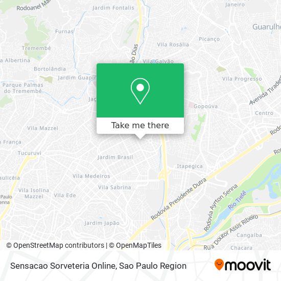 Sensacao Sorveteria Online map