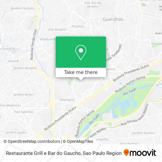 Mapa Restaurante Grill e Bar do Gaucho