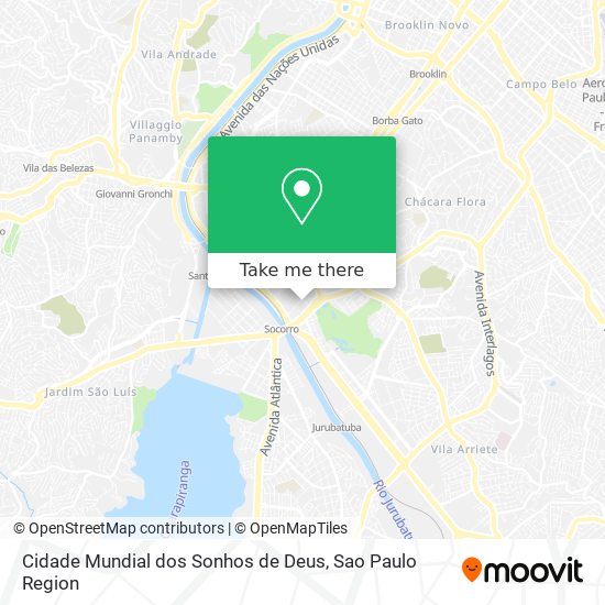 Cidade Mundial dos Sonhos de Deus map