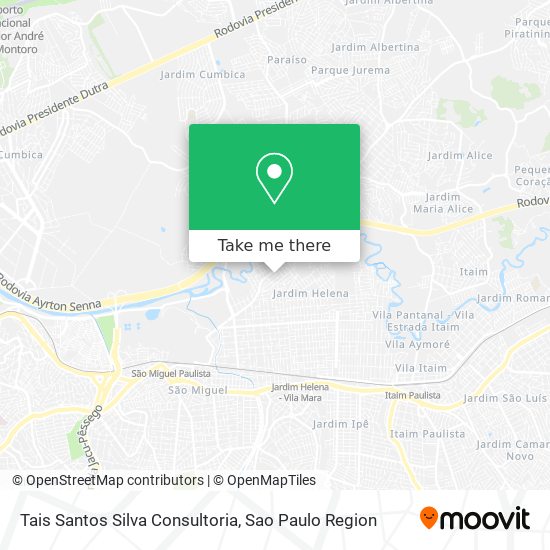 Tais Santos Silva Consultoria map