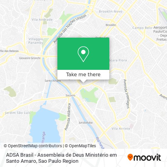 ADSA Brasil - Assembleia de Deus Ministério em Santo Amaro map