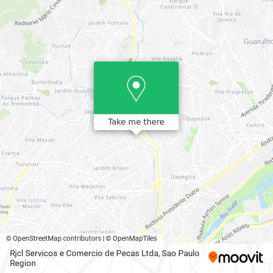 Mapa Rjcl Servicos e Comercio de Pecas Ltda