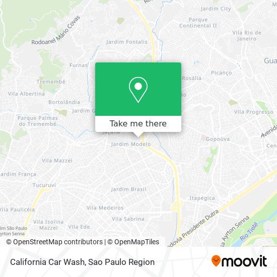 California Car Wash map