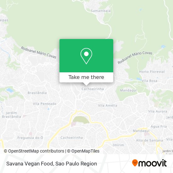 Savana Vegan Food map