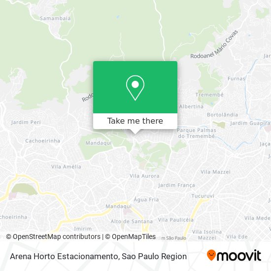 Arena Horto Estacionamento map