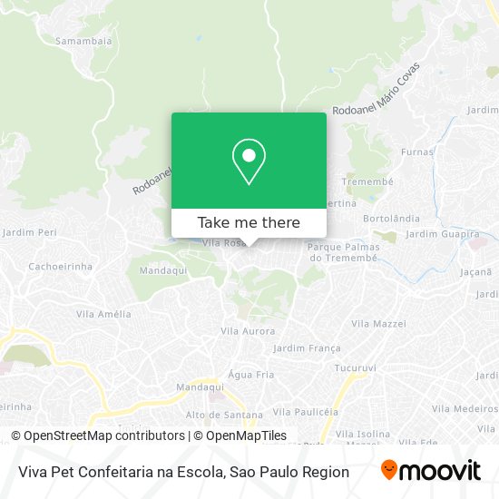 Mapa Viva Pet Confeitaria na Escola