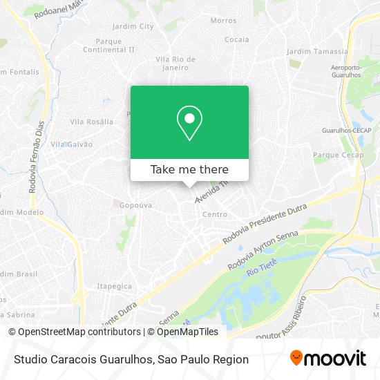 Mapa Studio Caracois Guarulhos