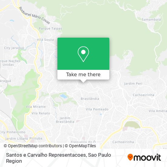 Santos e Carvalho Representacoes map