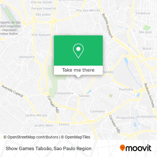 Mapa Show Games Taboão