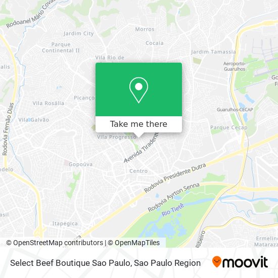 Mapa Select Beef Boutique Sao Paulo