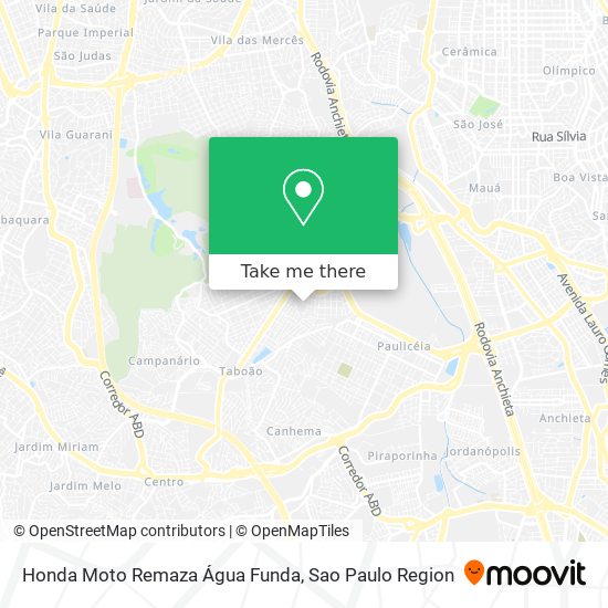 Honda Moto Remaza Água Funda map