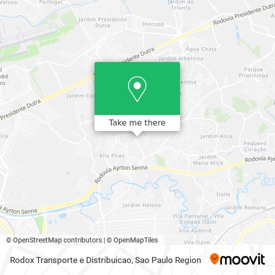 Mapa Rodox Transporte e Distribuicao